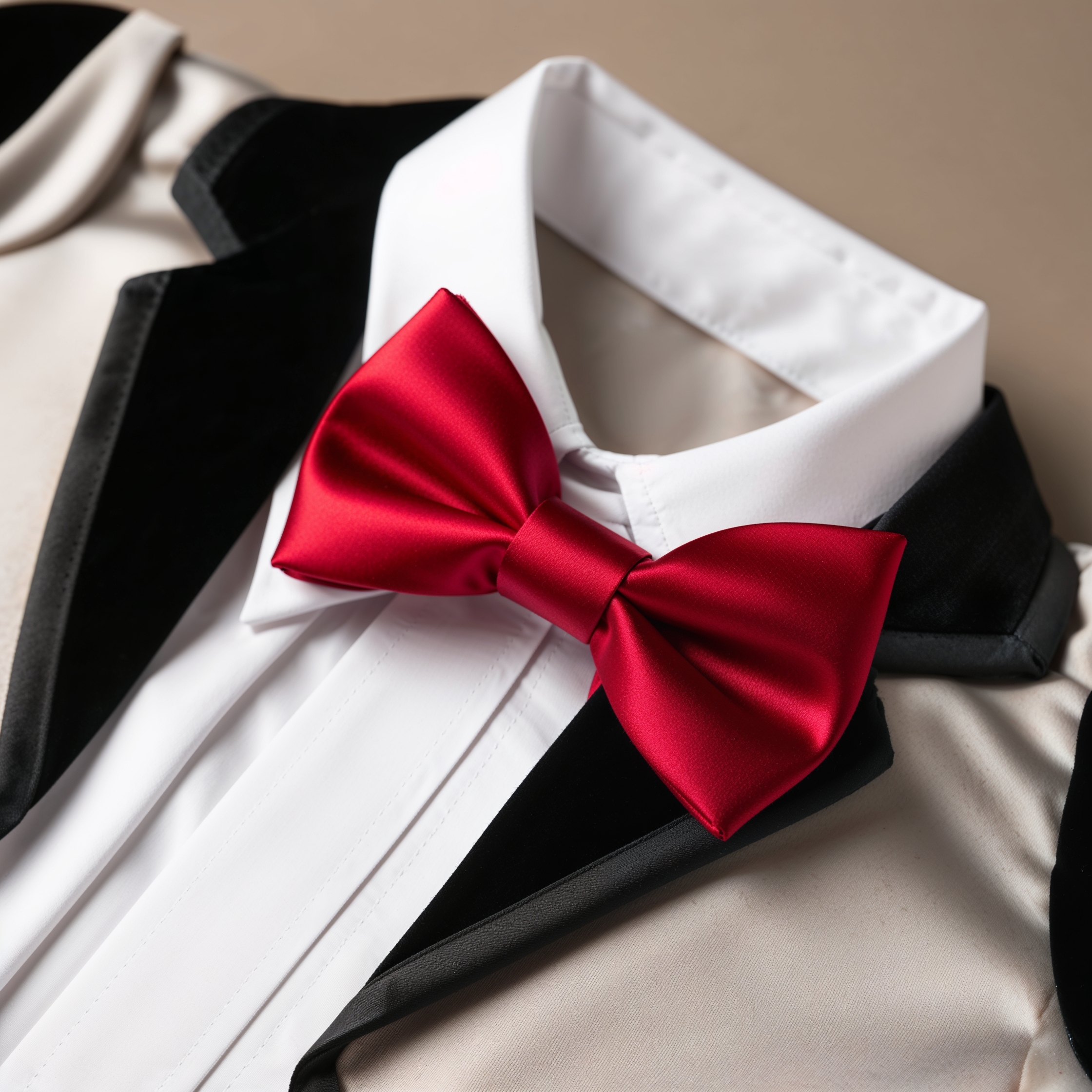 DapperPaws Velvet Tuxedo with Bow Tie for Pets - Image 6