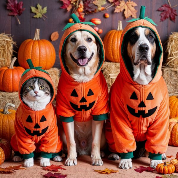 SpookyPaws Pumpkin Suit for Pets - Image 2