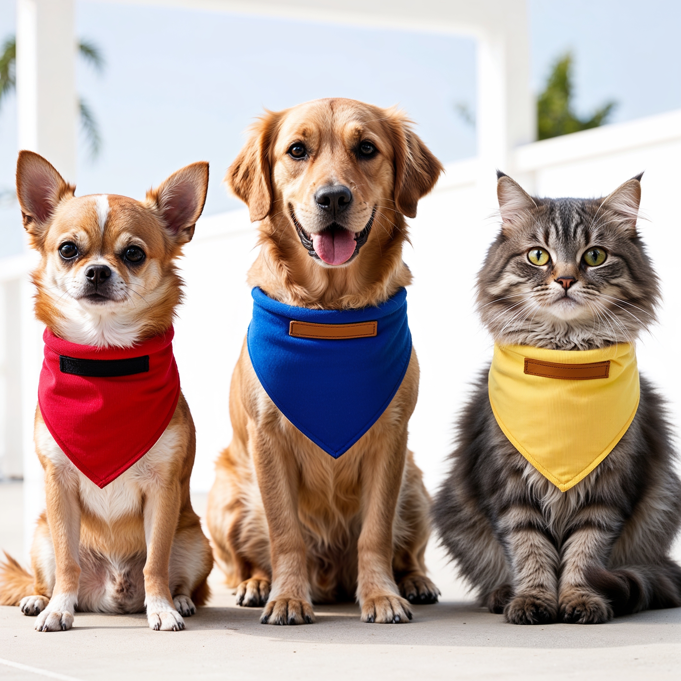 PawChic Adjustable Velcro Bandana for Pets