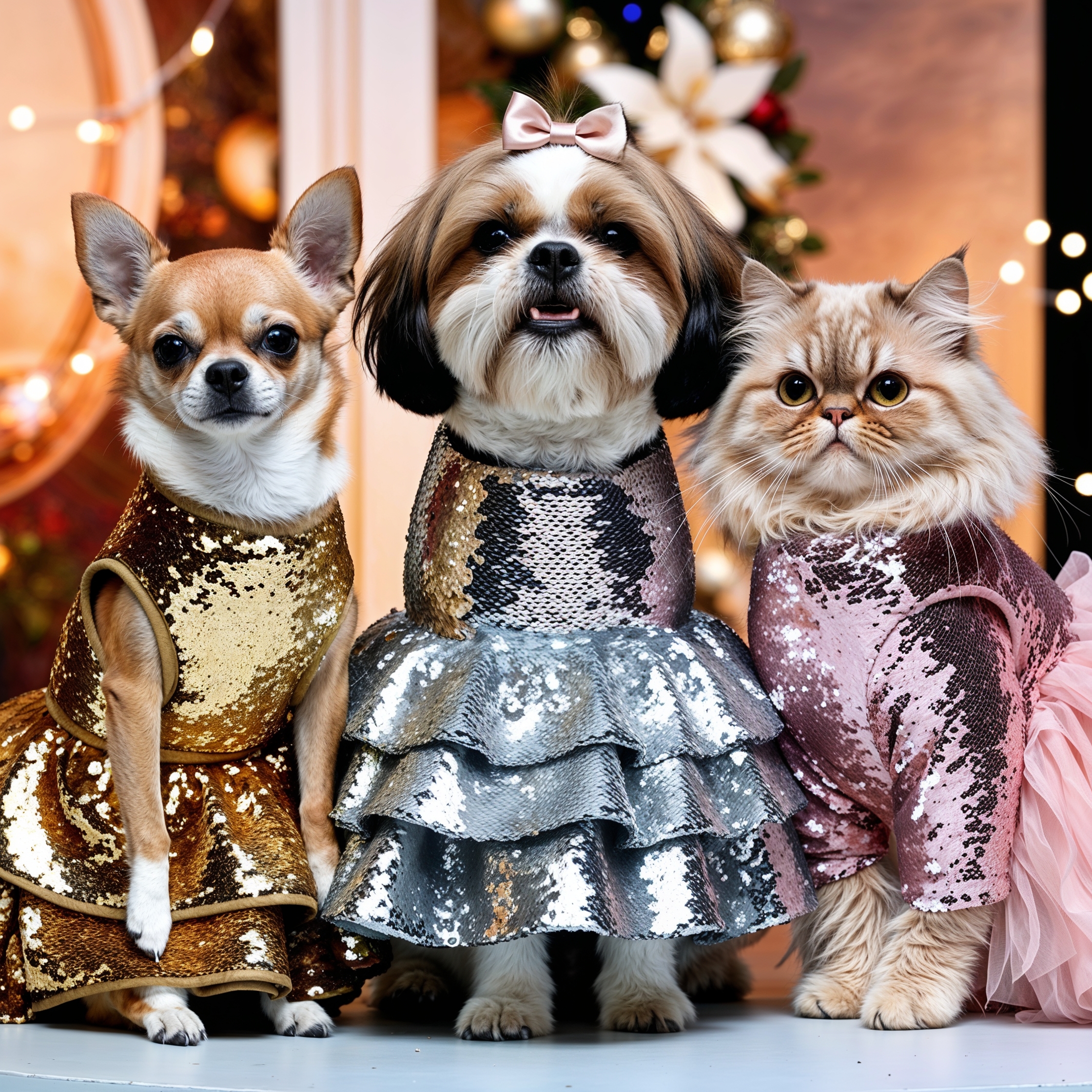 GlamPaws Sequin Evening Gown for Pets