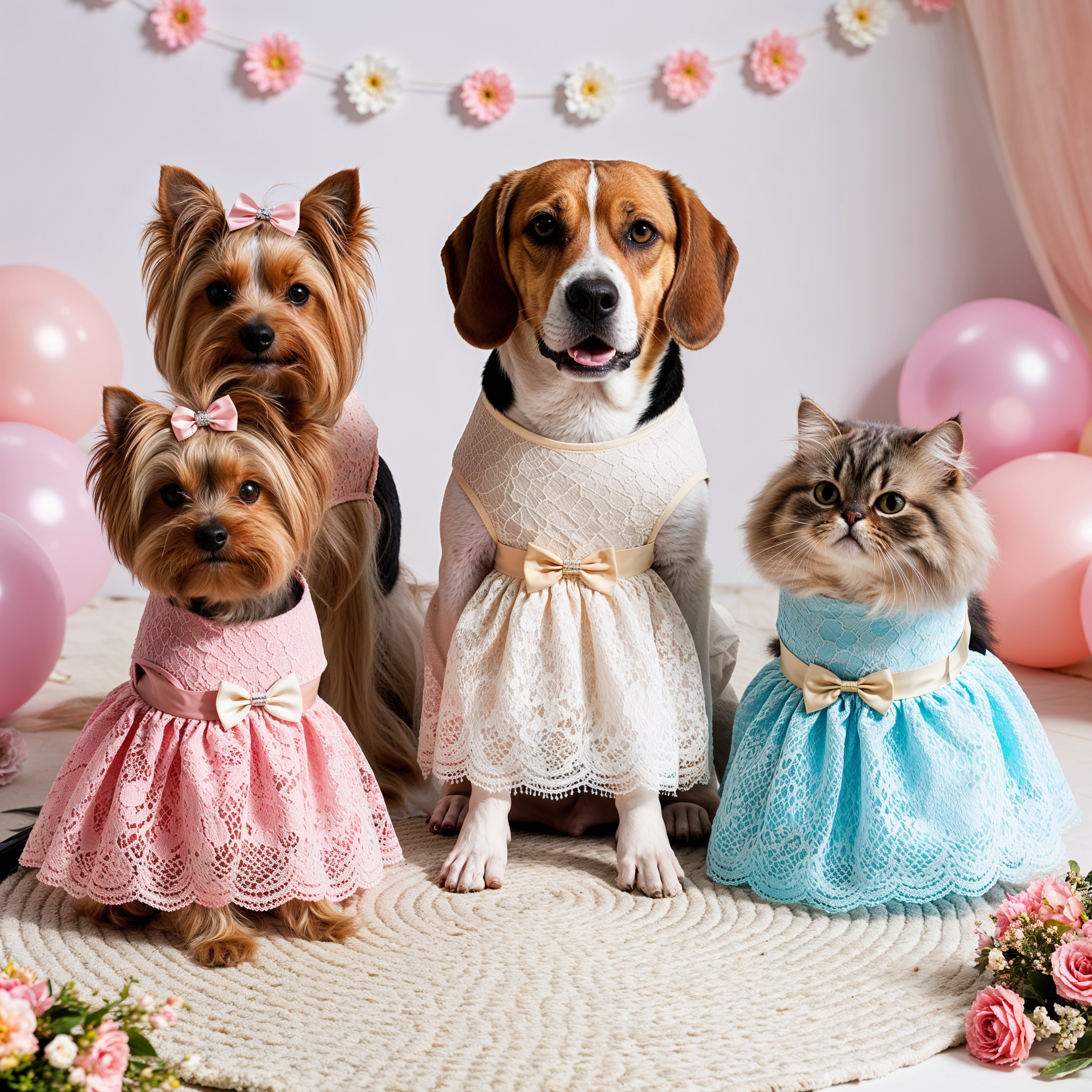 PawFête Lace Party Dress for Pets - Image 2